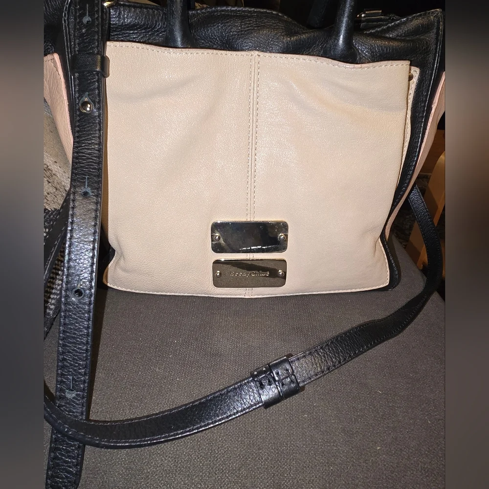 See By Chloe Black and Cream Tote Bag